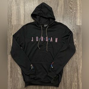 Nike Air Jordan Sport DNA Fleece Pullover Hoodie Black CK9567-010 Size Medium
